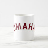 Omaha, Nebraska Vintag Arch Kaffeetasse (Mittel)