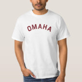 Omaha, Nebraska Vintag Arch T-Shirt (Vorderseite)