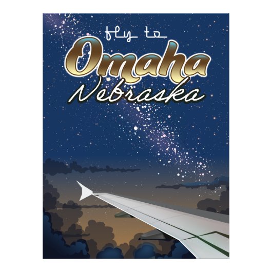 Omaha, Nebraska Vintages Flugplakat Fotodruck (Vorne)