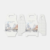 Omaha Nebraska Watercolor Landscape Wedding Geschenkschachtel (Ungefaltet)