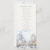 Omaha Nebraska Watercolor Scape Wedding Program Einladung (Rückseite)