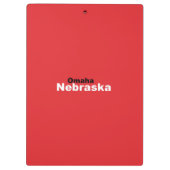 Omaha, Nebraska Zwischenablage Klemmbrett (Rückseite)