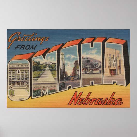 Omaha, NebraskaGroße BriefszenenOmaha, NE Poster (Vorne)