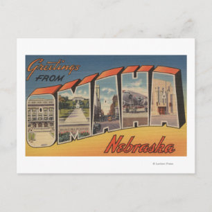 Omaha, NebraskaGroße BriefszenenOmaha, NE Postkarte