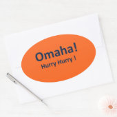 OMAHA Oval Sticker für DENVER BRONCOS Fans Eile (Umschlag)