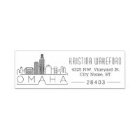 Omaha | Selbstfarbige Briefmarke der benutzerdefin
