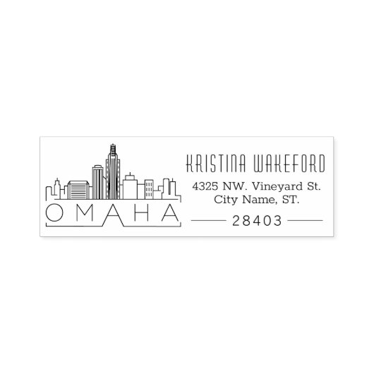 Omaha | Selbstfarbige Briefmarke der benutzerdefin Permastempel (Design)