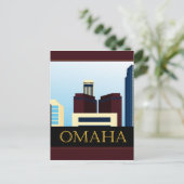 Omaha Skyline Postkarte (Stehend Vorderseite)