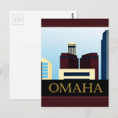 Omaha Skyline Postkarte (Vorne/Hinten)