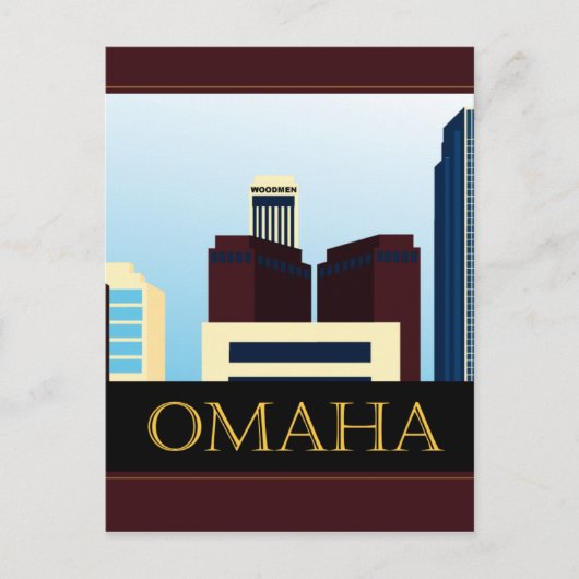 Omaha Skyline Postkarte (Vorderseite)