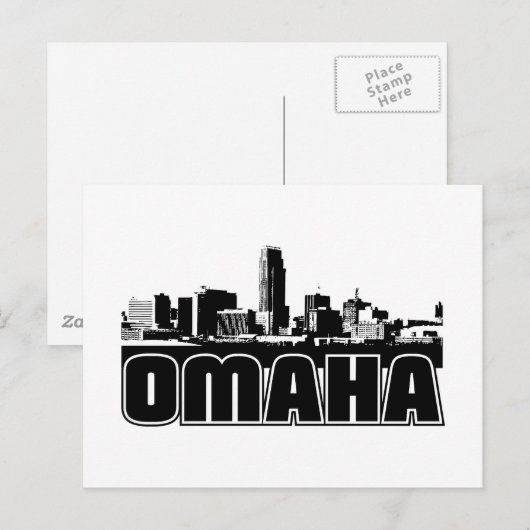Omaha Skyline Postkarte (Vorne/Hinten)