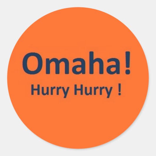 Omaha Stickers für Broncos Fans (Vorderseite)