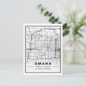 Omaha Texas USA Travel City Map Poster Postkarte (Stehend Vorderseite)