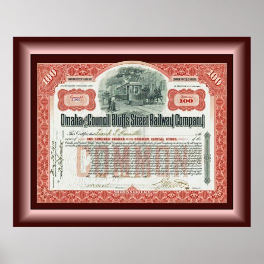 Omaha und Council Bluffs Street Railway ~ Poster (Vorne)