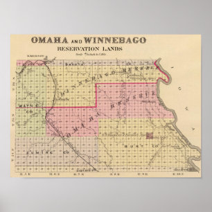 Omaha- und Winnebago-Reservate in Nebraska Poster