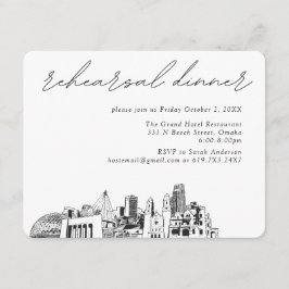 Omaha Wedding Elegante Probe Dinner Begleitkarte