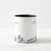 Omaha Wedding Minimal Custom Coffee Tasse (Zentrum)