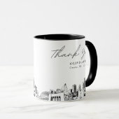 Omaha Wedding Minimal Custom Coffee Tasse (VorderseiteRechts)