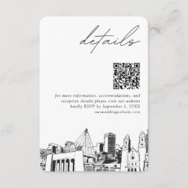 Omaha Wedding Modern Details QR Code Begleitkarte