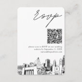 Omaha Wedding Modern UAWG QR Code Begleitkarte (Vorderseite)