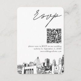 Omaha Wedding Modern UAWG QR Code Begleitkarte
