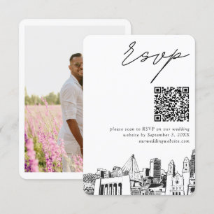 Omaha Wedding Modern UAWG QR Code Begleitkarte