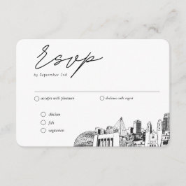 Omaha Wedding Traditionelle UAWG Meal Optionen Begleitkarte