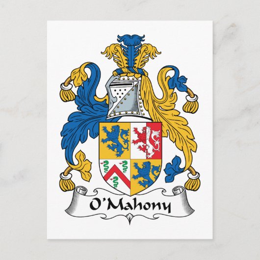 O'Mahony Familienwappen Postkarte (Vorderseite)