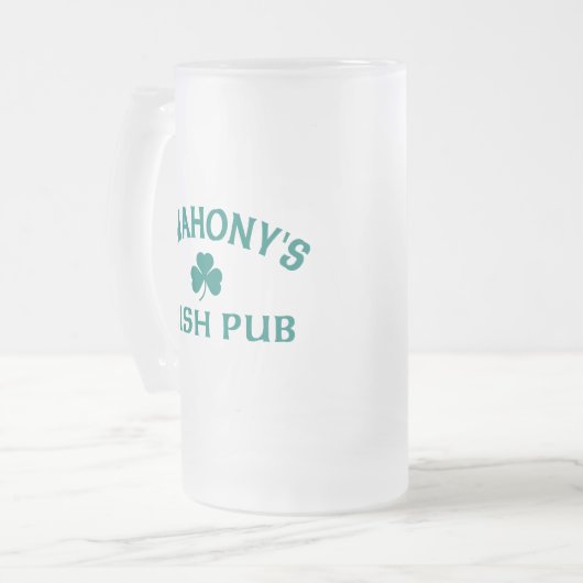 O'Mahony's Irish Pub Mattglas Bierglas (Vorderseite Links)