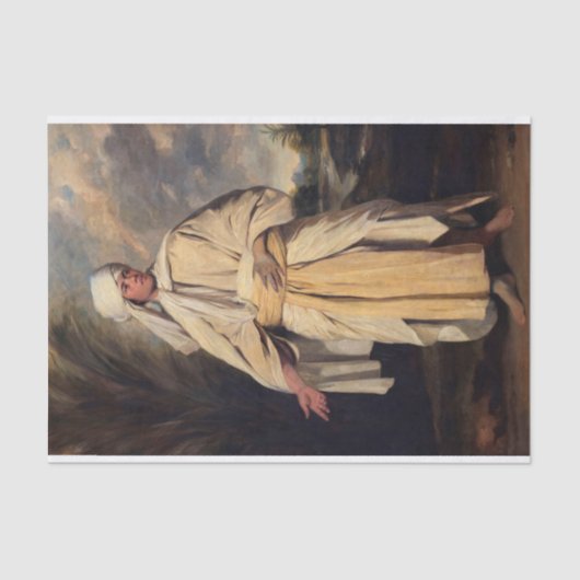 Omai of the Friendly Isles von Sir Joshua Reynolds Seidenpapier (Vorderseite)
