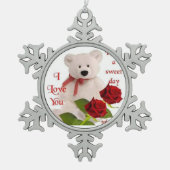 omaments schneeflocken Zinn-Ornament (Vorderseite)