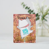Omamori Card #001 – Yama Cat | Love • Fortune • En Karte (Stehend Vorderseite)