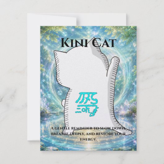 Omamori Card #003 – Kini Cat | Healing • Recovery Karte (Vorderseite)