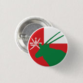 Oman Arabian oryx Omani Nationale Tierflagge Button (Vorne & Hinten)