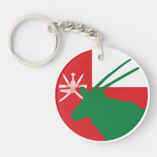 Oman Arabian oryx Omani Nationale Tierflagge Schlüsselanhänger