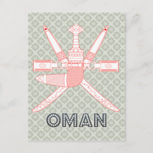 Oman Coat of Arms Postkarte