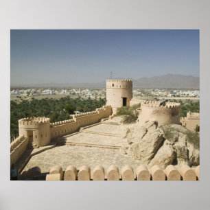 Oman, Die Batinah Schlicht, Nakhal. Nakhal Fort, Poster