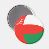 Oman Fisheye Flag Magnet (Vorderseite/Rückseite)