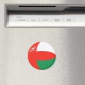 Oman Fisheye Flag Magnet (In Situ (Geschirrspüler))