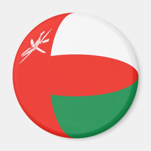 Oman Fisheye Flag Magnet (Vorne)