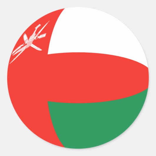 Oman Fisheye Flag Sticker (Vorderseite)