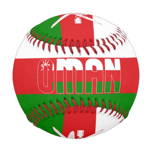 Oman Flag and Coat of Arms Patriotic Baseball (Vorderseite)