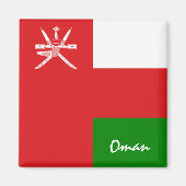 Oman Flag & Asia Ferien-/Sportfans Magnet (Vorne)