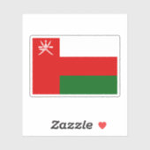 Oman Flag Aufkleber (Blatt)