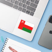 Oman Flag Aufkleber (Laptop mit iPhone)