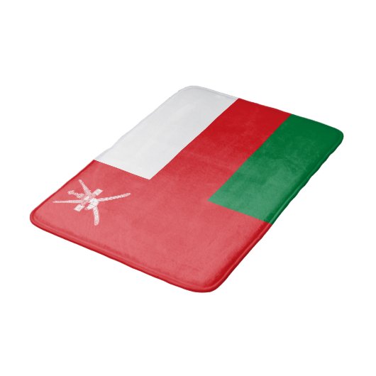 Oman Flag Bath Mat Badematte (Schrägansicht)