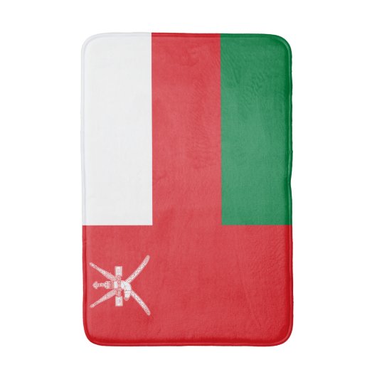 Oman Flag Bath Mat Badematte (Vorderseite Vertikal)