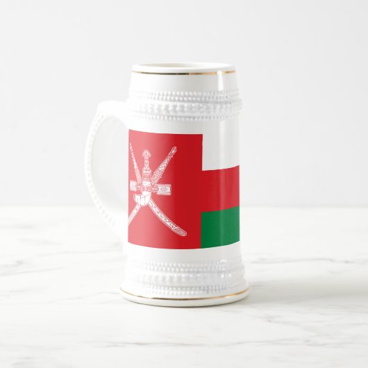 Oman Flag Bierglas (Vorderseite Links)