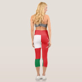 Oman Flag Capri Leggings (Rückseite)
