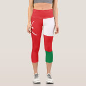 Oman Flag Capri Leggings (Vorderseite)